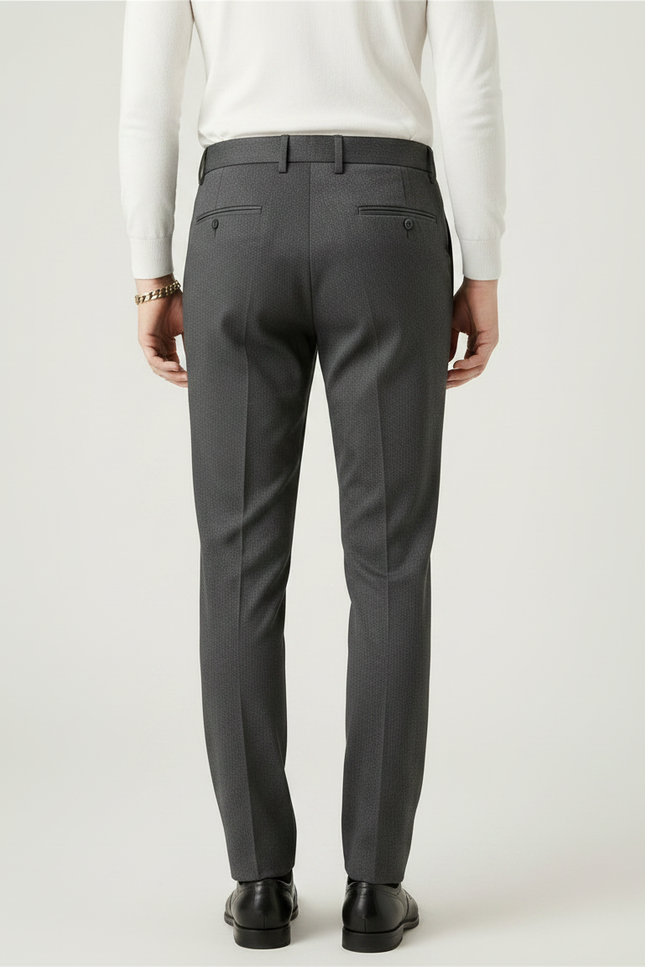 Pantalon Gris Homme Droit Élégant Business Formel - Gabardine - vue 2