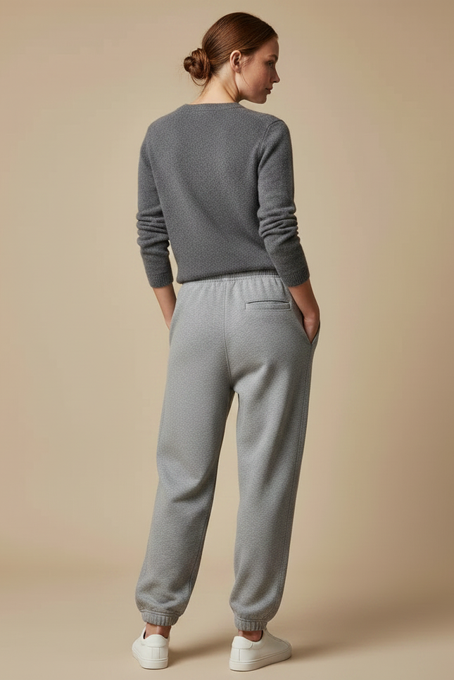 Pantalon Gris Ample - Molleton - vue 2