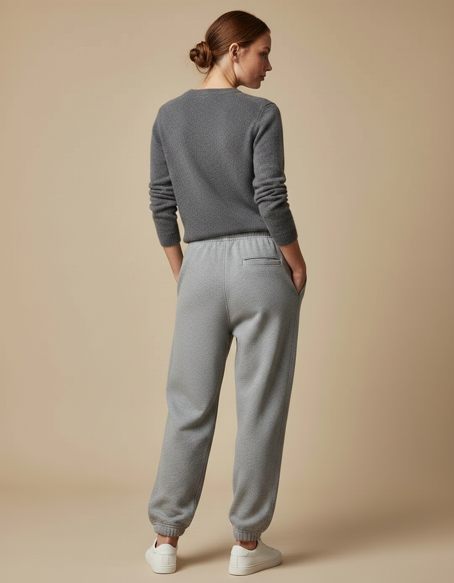 Pantalon Gris Ample - Molleton - vue 2