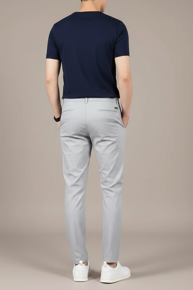 Pantalon Fuselé Homme Gris - Polyester - vue 2