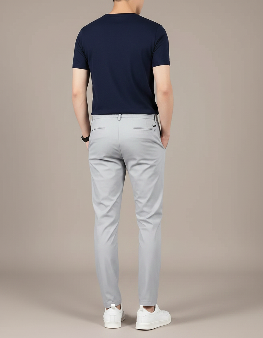 Pantalon Fuselé Homme Gris - Polyester - vue 2
