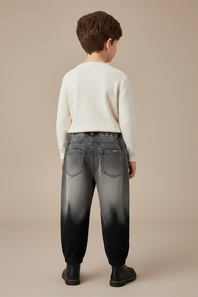 Pantalon Gris Dégradé Ample Décontracté Garçon - Jean - vue 2