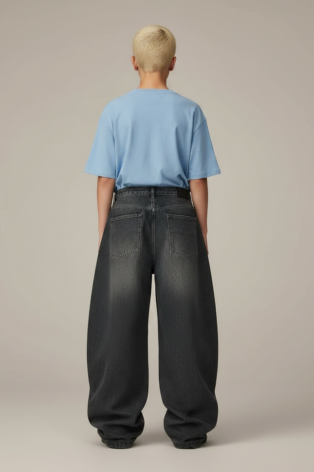 Pantalon Gris Ample Décontracté Urbain Enfant - Jean - vue 2