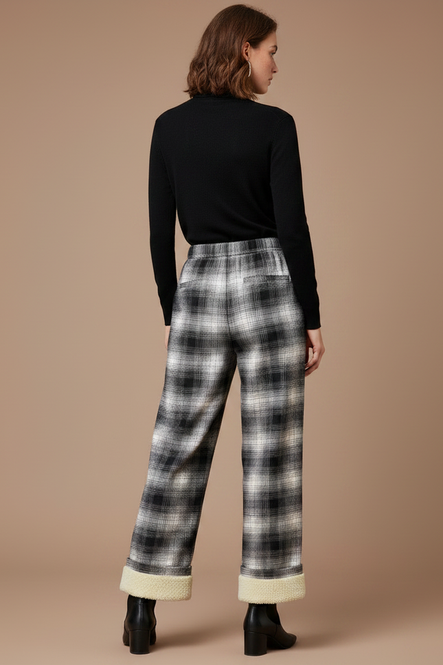 Pantalon Carreaux Gris - Tweed - vue 2