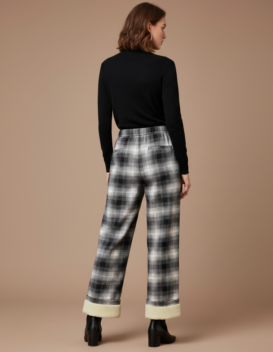 Pantalon Carreaux Gris - Tweed - vue 2