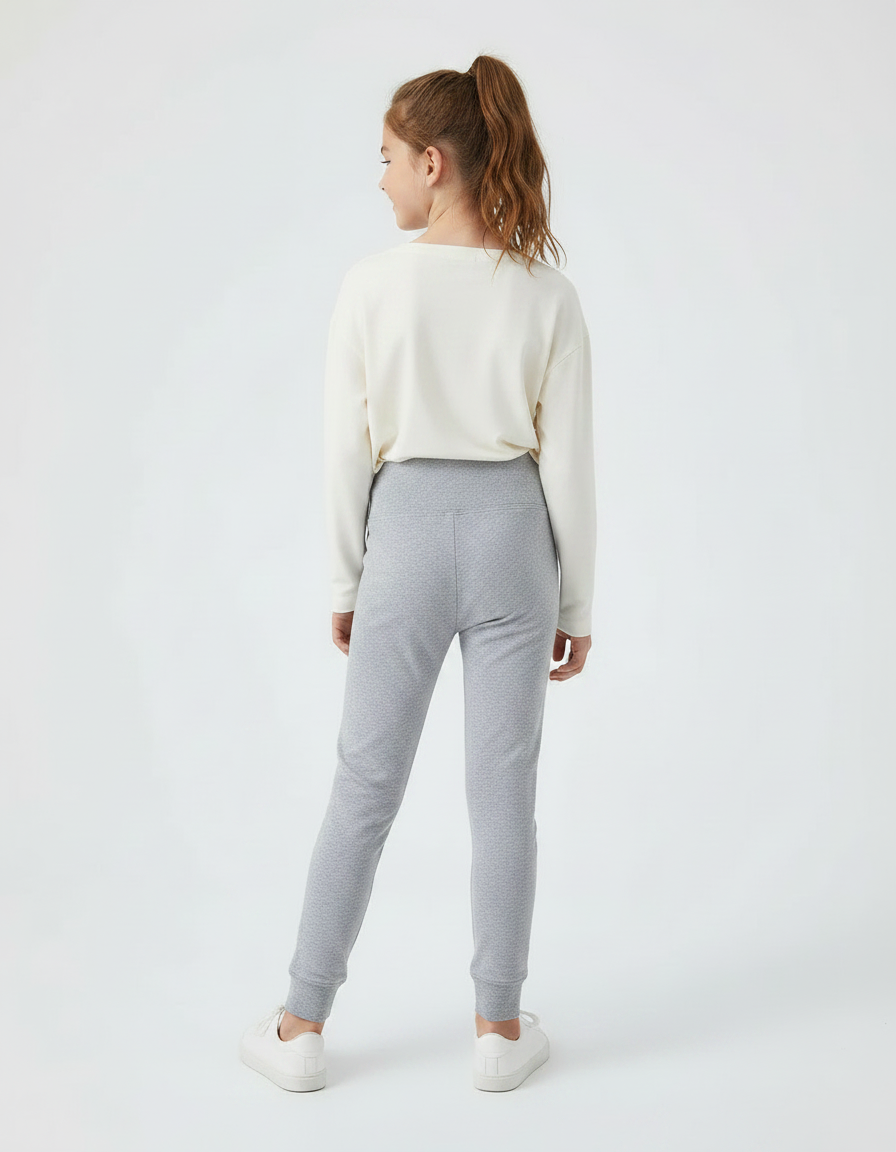 Pantalon Skinny Gris - Molleton - vue 2