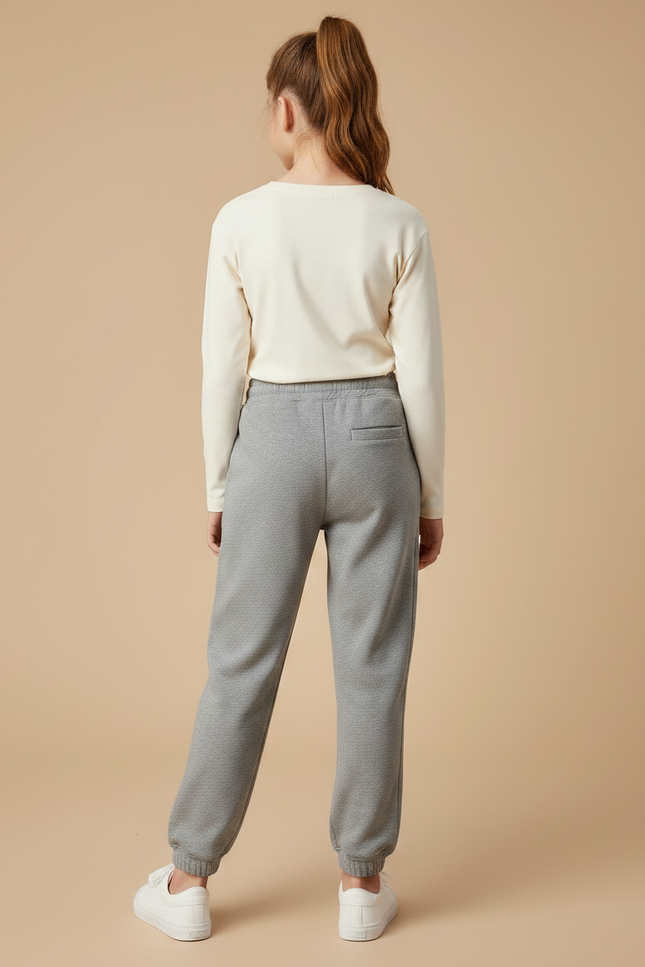 Pantalon Gris Coton Molletonné Mickey Enfant Décontracté - vue 2