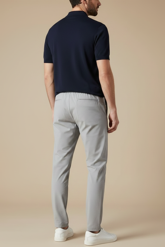 Pantalon Gris Homme Décontracté Cordon Élastique - Polyester - vue 2