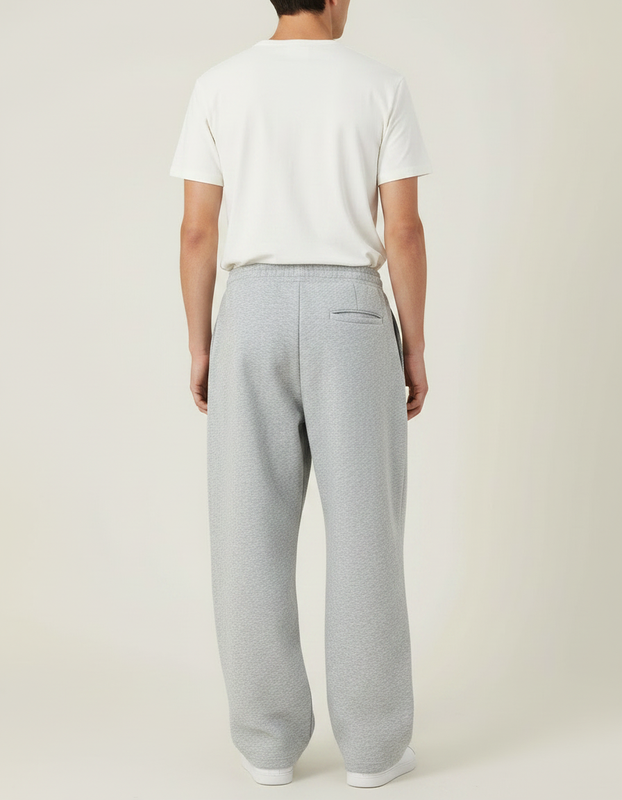 Pantalon Gris Ample Molletonné Sport Décontracté Homme - vue 2