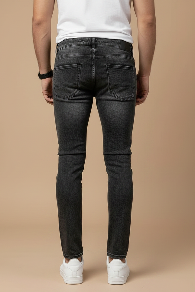 Pantalon Gris Slim Délavé Stretch Homme - Jean - vue 2