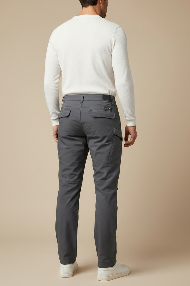 Pantalon Gris Cargo Droit Tactique Homme - Polyester - vue 2
