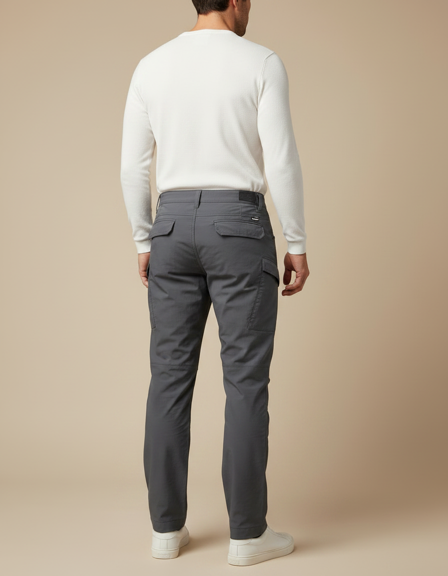 Pantalon Gris Cargo Droit Tactique Homme - Polyester - vue 2