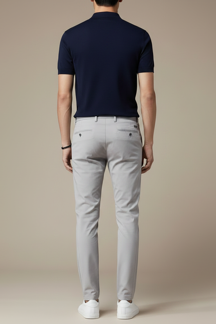 Pantalon Gris Stretch Slim Respirant Décontracté - Polyester - vue 2