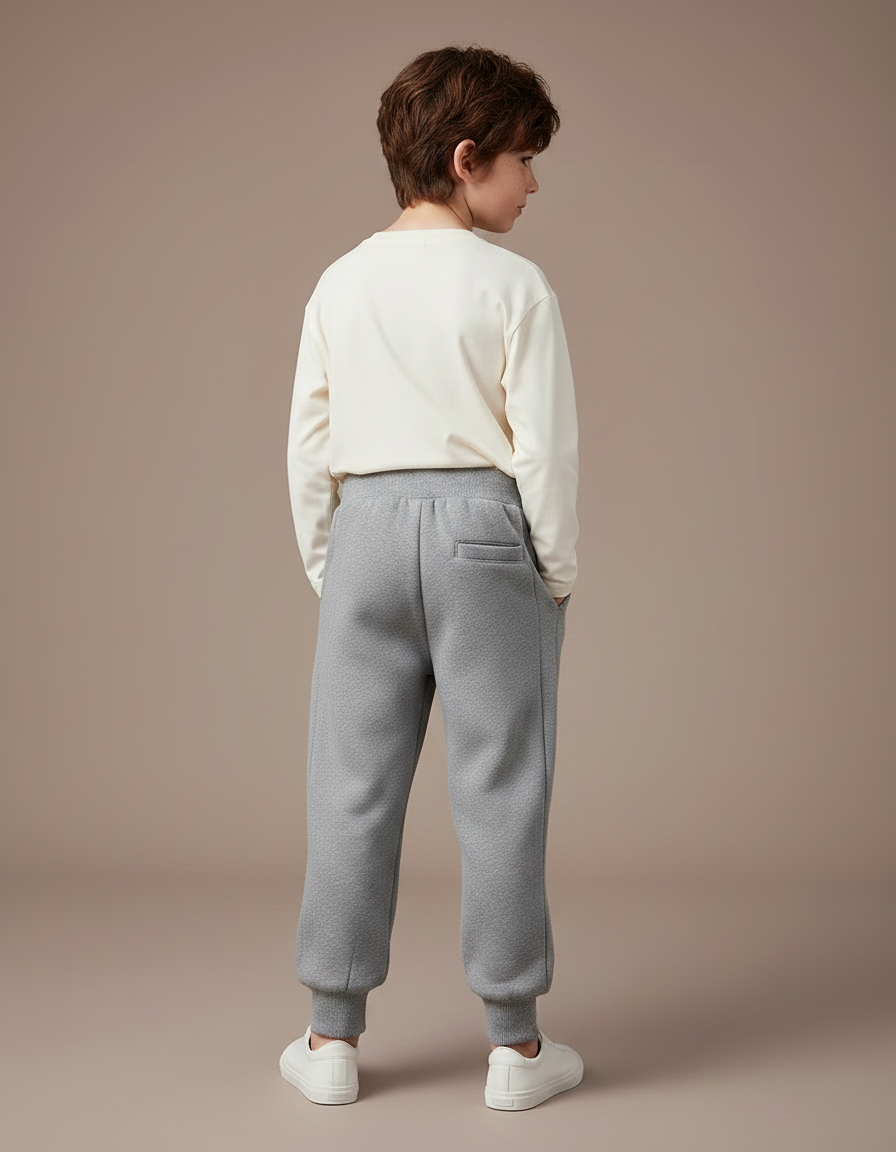 Pantalon Flanelle Gris Clair - Molleton - vue 2