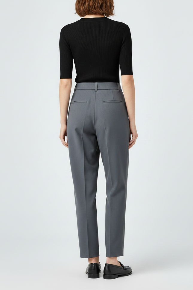 Pantalon De Tailleur Gris - Gabardine - vue 2