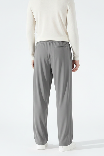 Pantalon Gris Ample Droit Sport Cordon Homme - Polyester - vue 2