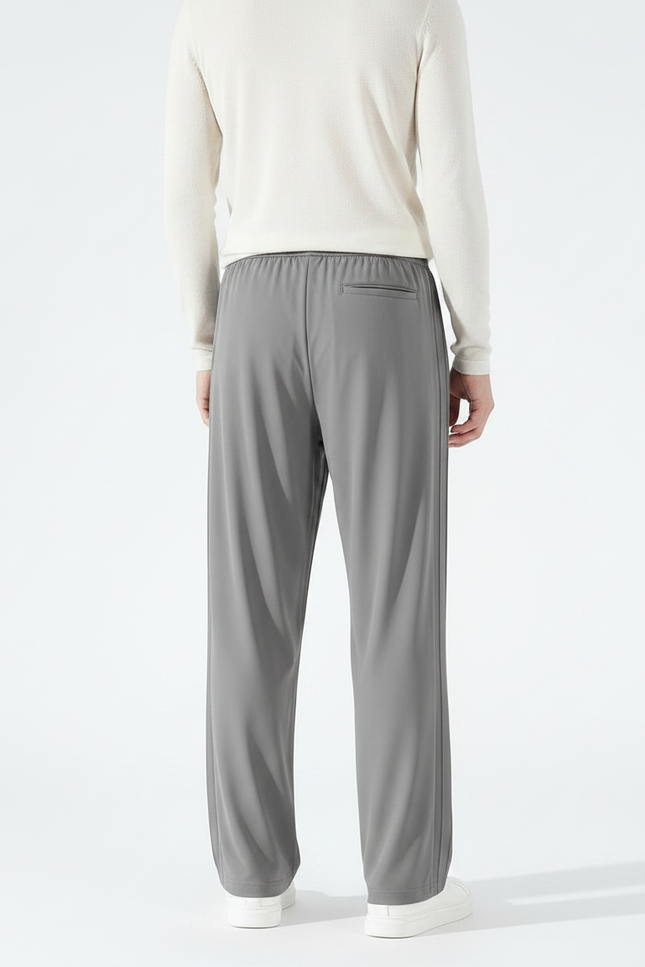 Pantalon Gris Ample Droit Sport Cordon Homme - Polyester - vue 2