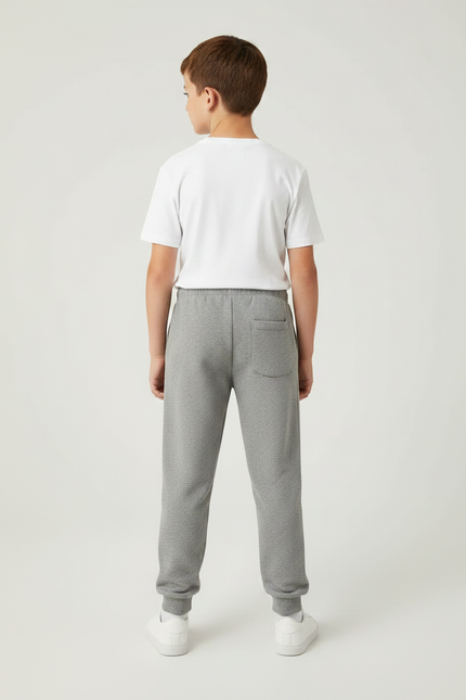 Pantalon Gris Molletonné Confortable Logo Enfant - vue 2