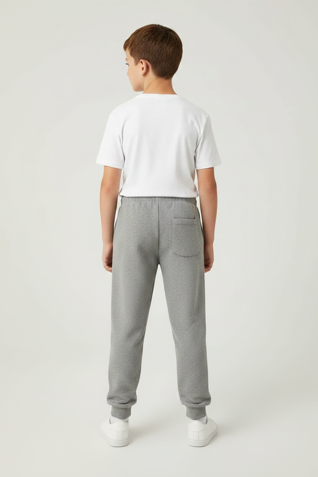 Pantalon Gris Molletonné Confortable Logo Enfant - vue 2