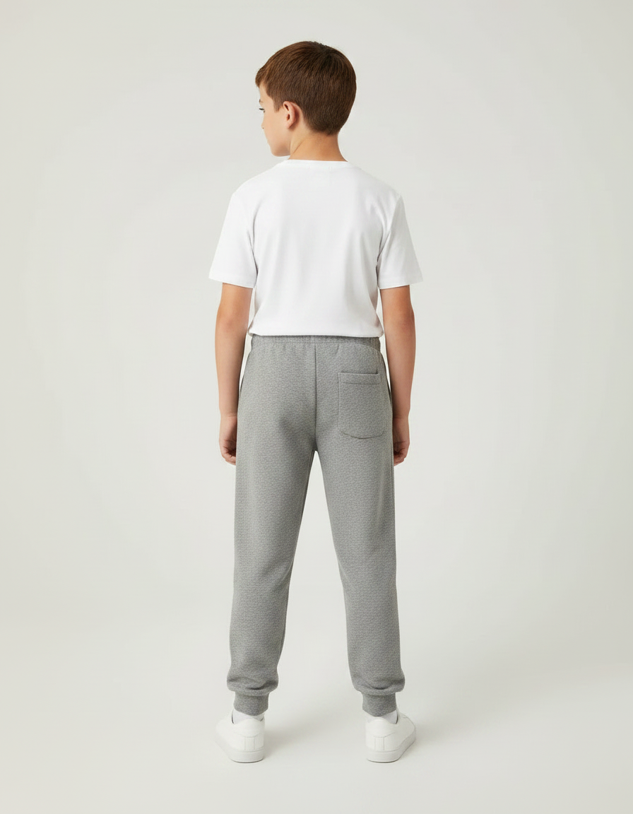 Pantalon Gris Molletonné Confortable Logo Enfant - vue 2