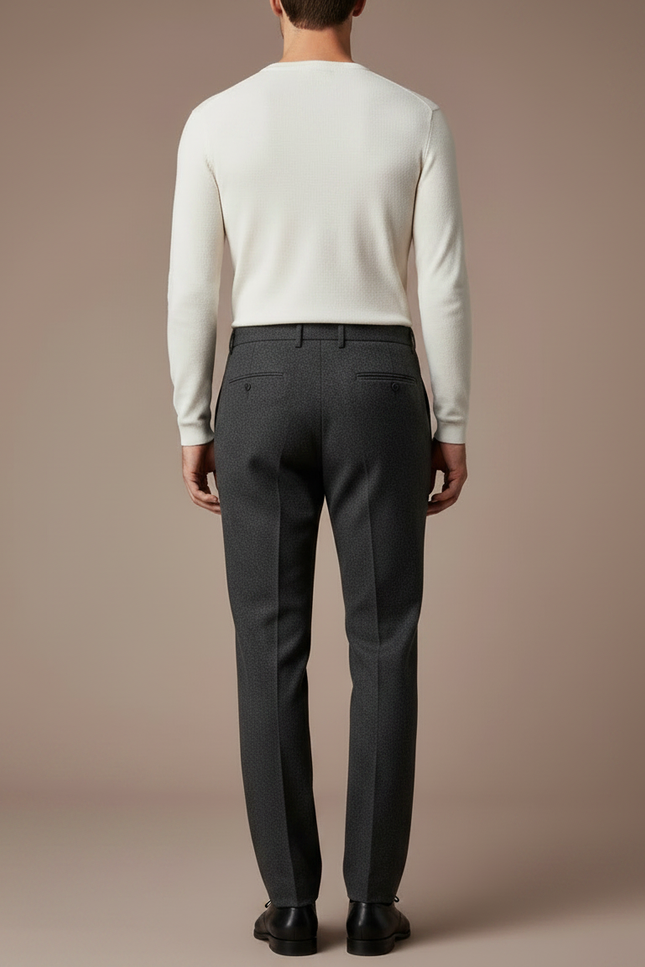 Pantalon De Flanelle Gris Homme - Laine - vue 2