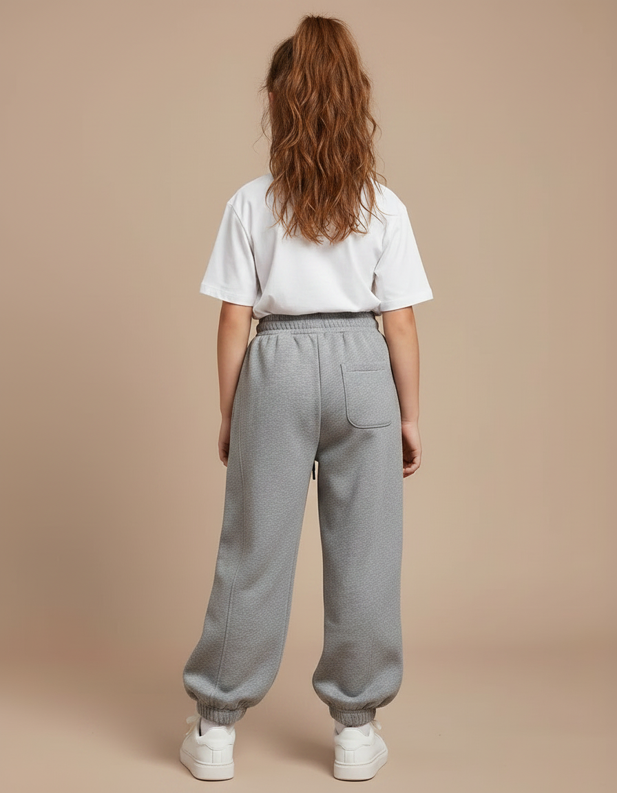 Pantalon Gris Ample Cordon Sport Fille - Molleton - vue 2