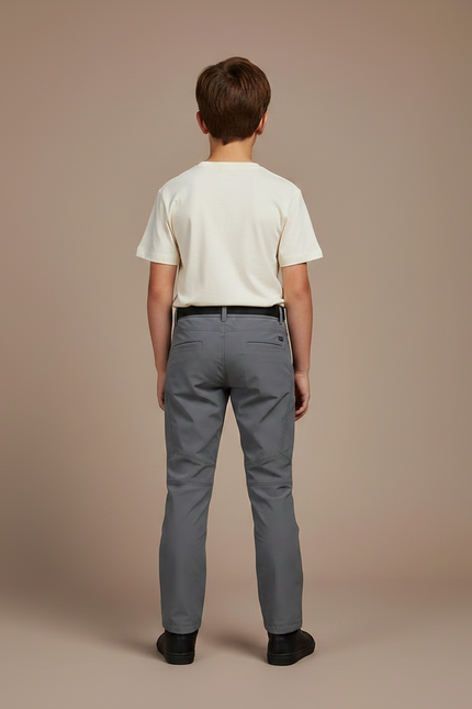 Pantalon Gris Technique Renforcé VTT Enfant - Polyester - vue 2