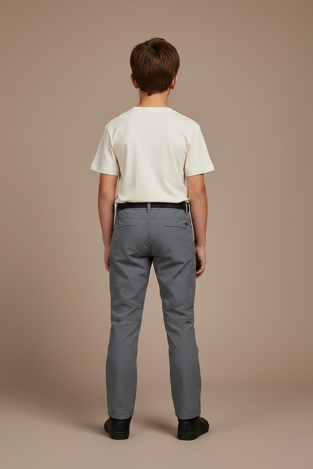 Pantalon Gris Technique Renforcé VTT Enfant - Polyester - vue 2