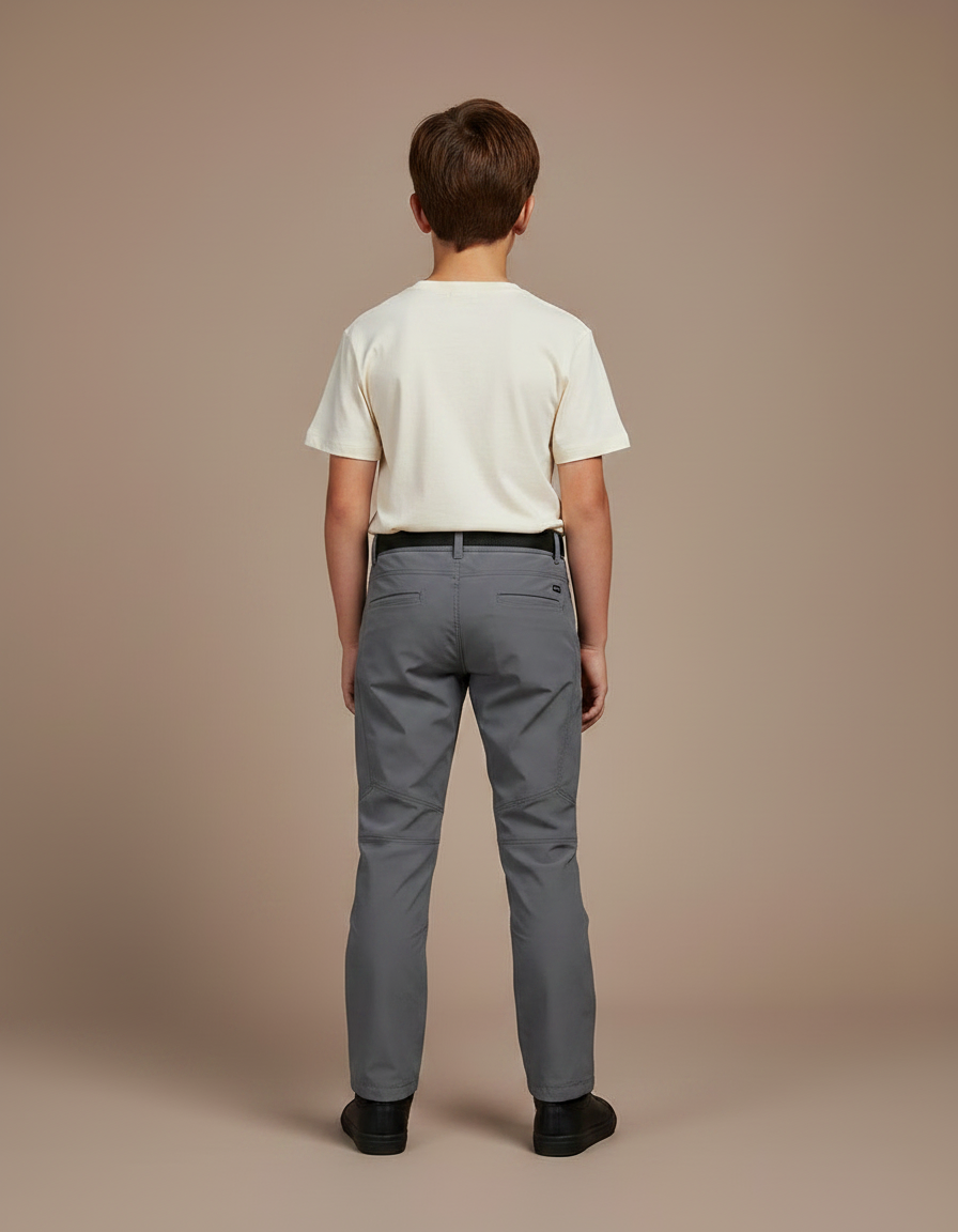 Pantalon Gris Technique Renforcé VTT Enfant - Polyester - vue 2