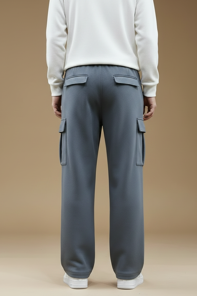Pantalon Gris Bleu - Molleton - vue 2