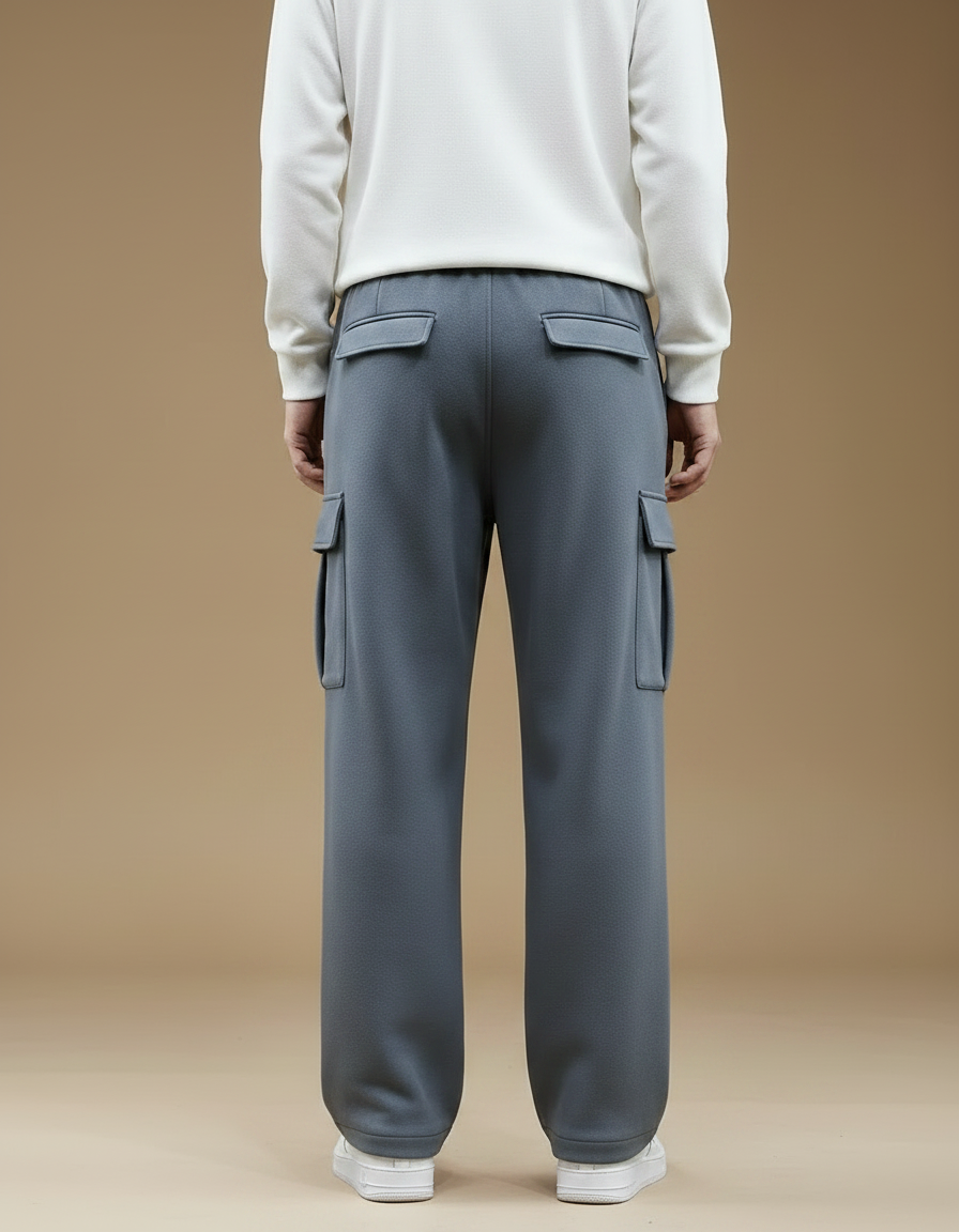 Pantalon Gris Bleu - Molleton - vue 2