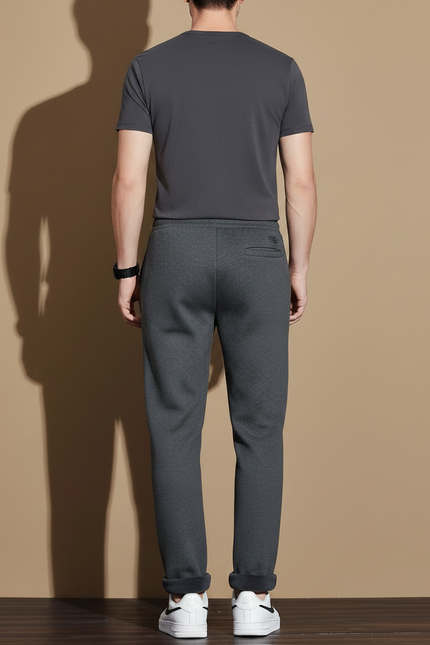 Pantalon Gris Molletonné Confortable Décontracté Homme - vue 2
