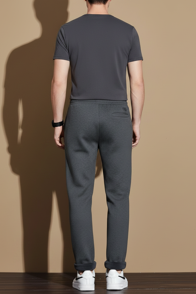 Pantalon Gris Molletonné Confortable Décontracté Homme - vue 2