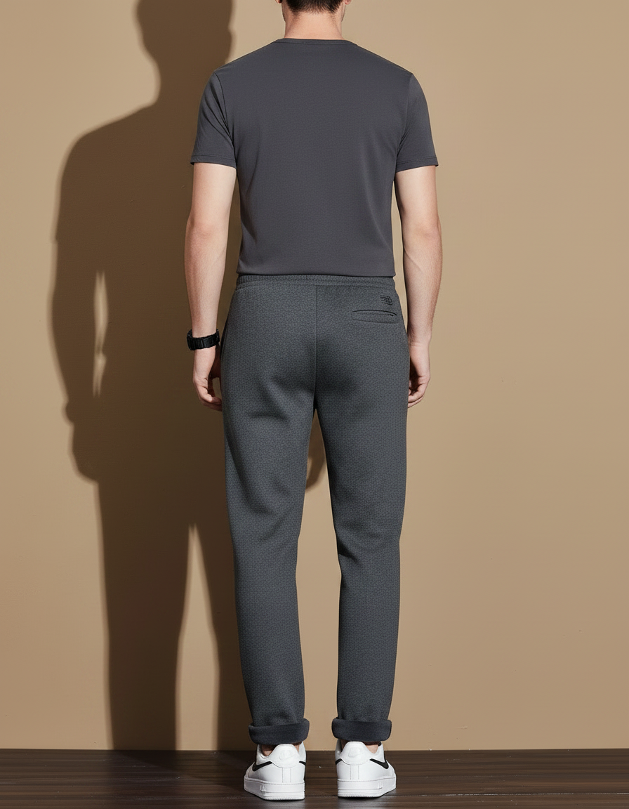 Pantalon Gris Molletonné Confortable Décontracté Homme - vue 2