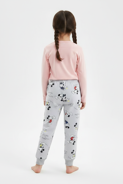 Pantalon Gris Molletonné Imprimé Mickey Enfant Confortable - vue 2