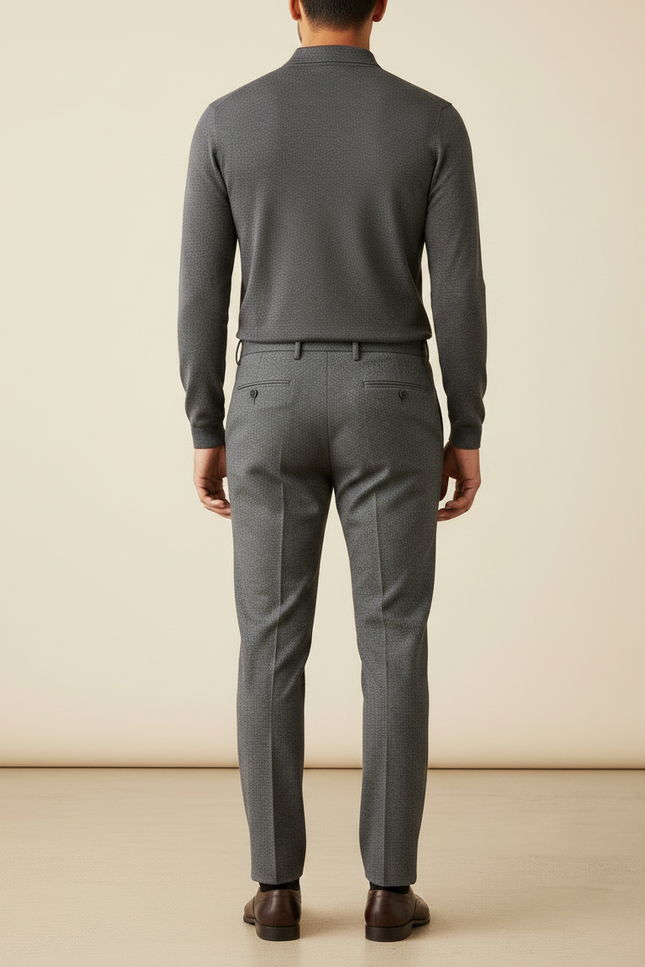 Pantalon De Costume Homme Gris - Laine - vue 2