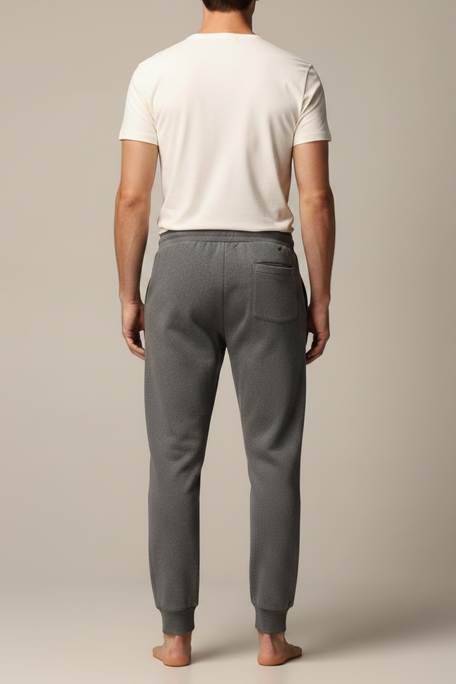 Pantalon Gris Jogging Homme Molleton Confortable Décontracté - vue 2