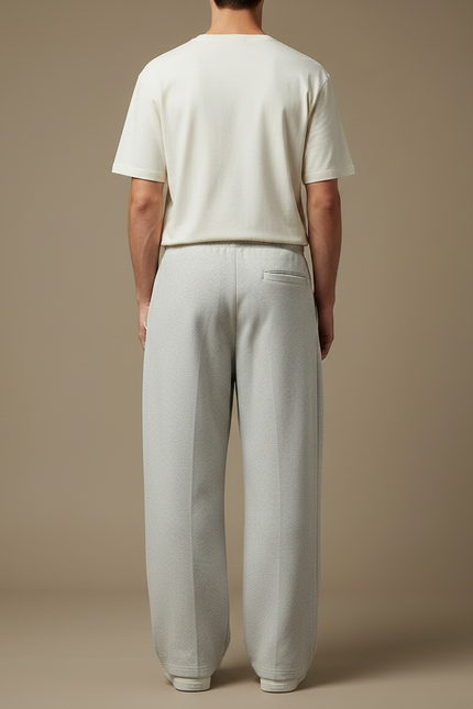 Pantalon Gris Large Décontracté Molletonné Homme - vue 2
