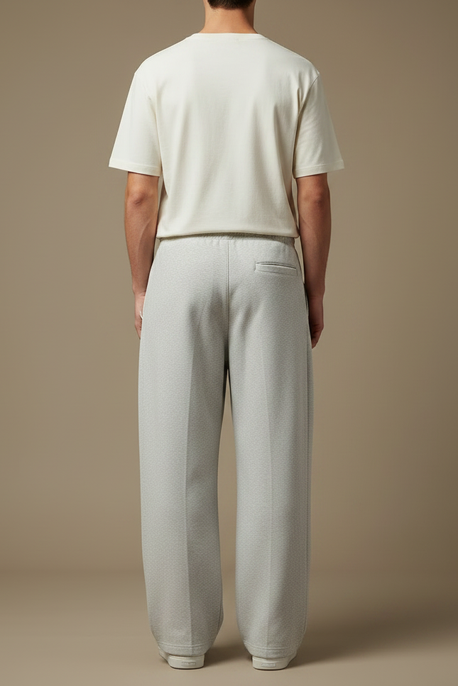 Pantalon Gris Large Décontracté Molletonné Homme - vue 2