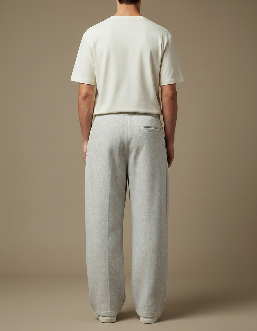 Pantalon Gris Large Décontracté Molletonné Homme - vue 2