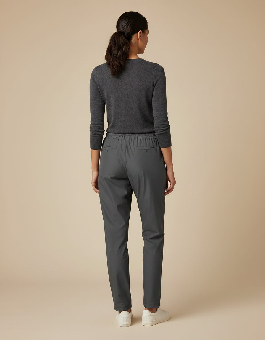 Pantalon Gris Sport Décontracté Fluide Léger Femme - Polyester - vue 2