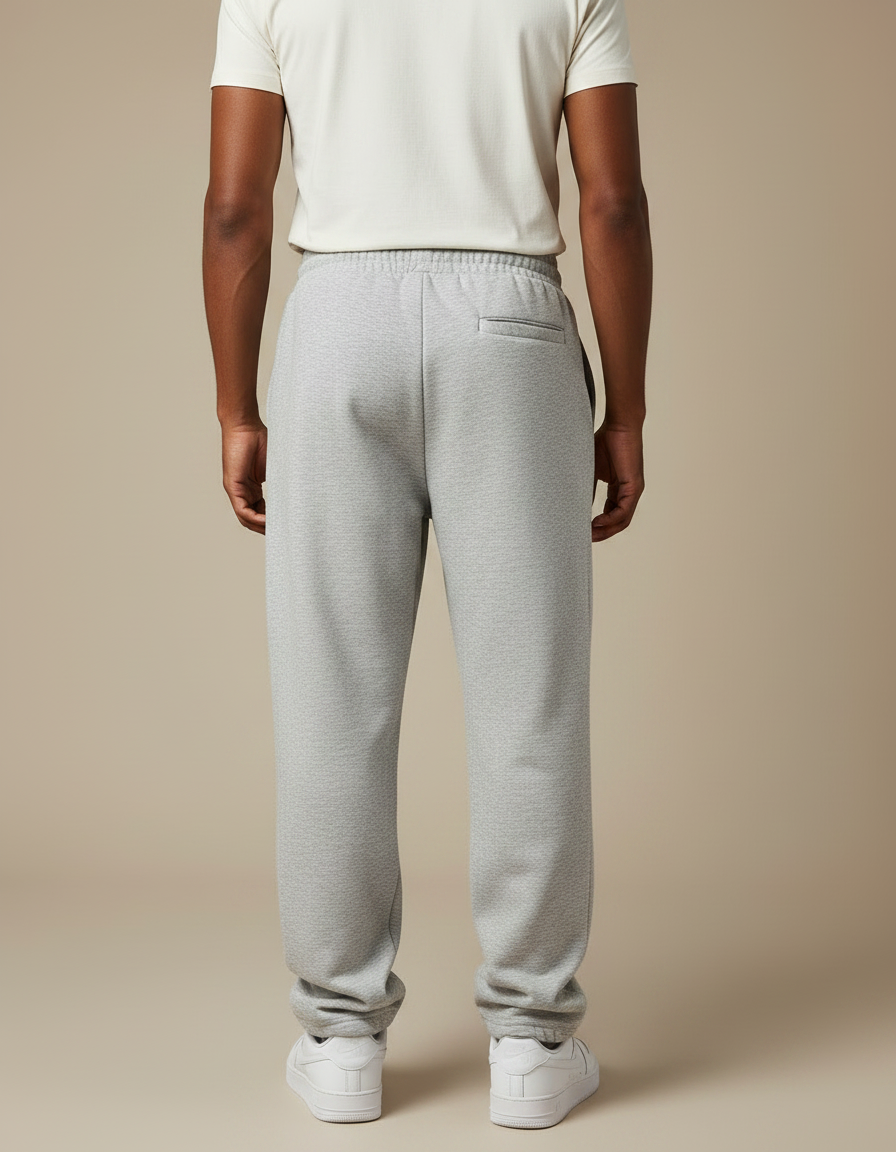 Pantalon Gris Ample Confortable Décontracté Homme - Molleton - vue 2