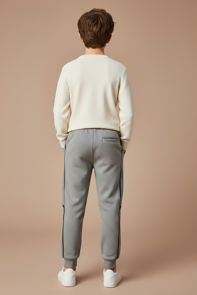 Pantalon Gris Molletonné Sport Décontracté Enfant - vue 2