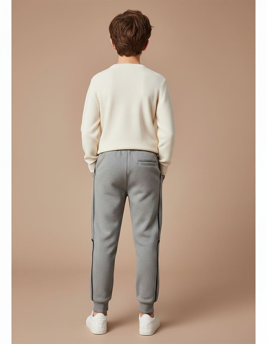 Pantalon Gris Molletonné Sport Décontracté Enfant - vue 2