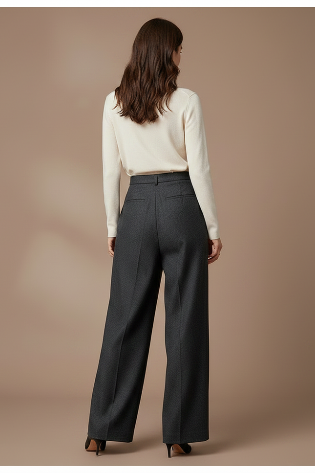 Pantalon Flanelle Femme Gris - vue 2