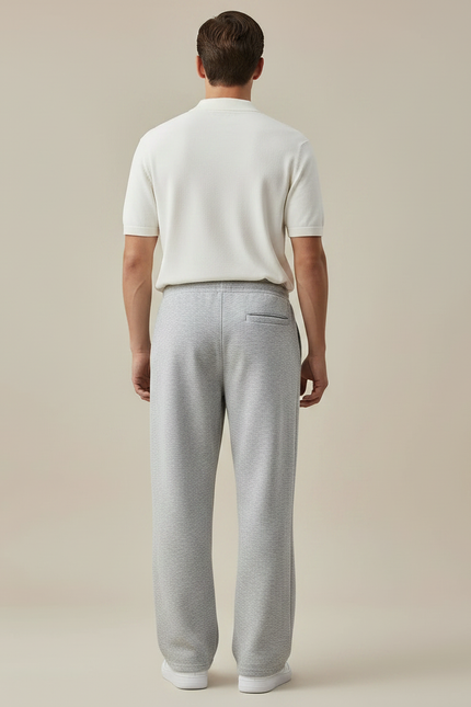 Pantalon Gris Ample Décontracté Molletonné Cordon Sport - vue 2