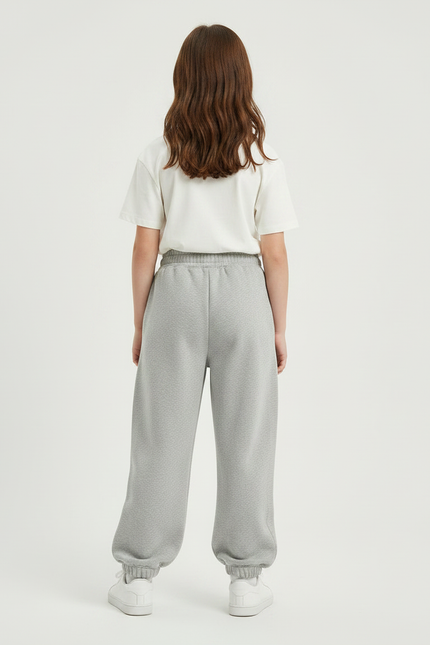 Pantalon Gris Ample Molletonné Confortable Enfant - vue 2
