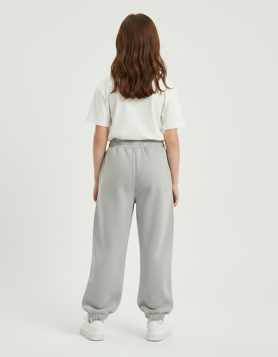 Pantalon Gris Ample Molletonné Confortable Enfant - vue 2