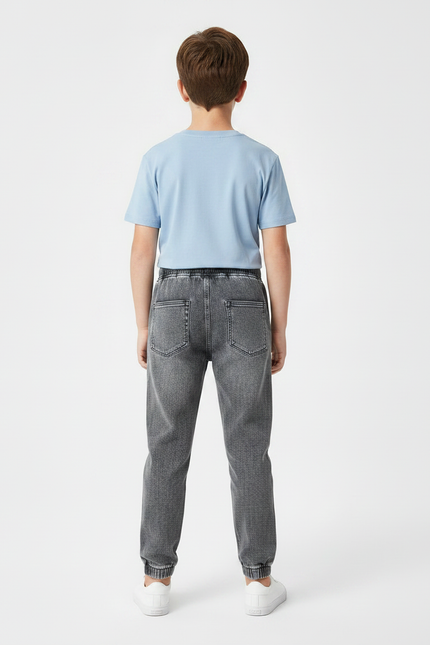 Pantalon Gris Jean Jogger Décontracté Garçon - vue 2