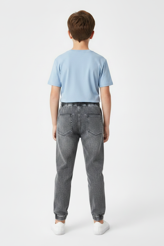 Pantalon Gris Jean Jogger Décontracté Garçon - vue 2